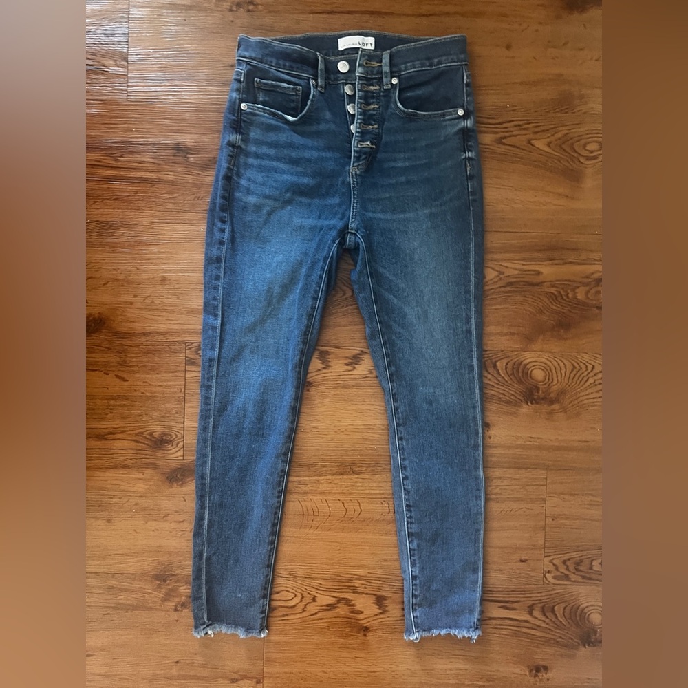 LOFT High Rise Blue Denim Jeans Size 25P